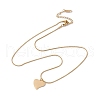 2Pcs 2 Style Ion Plating(IP) 304 Stainless Steel Leaf Pendant Necklaces Set NJEW-G090-05G-4
