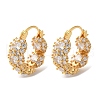 Brass Hoop Earrings EJEW-S249-03G-4