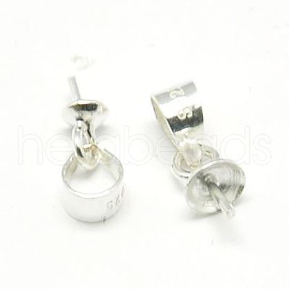 925 Sterling Silver Pendant Bails STER-A037-5-1