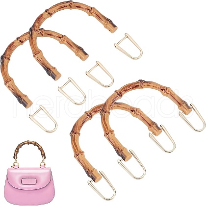 PP Plastic Half Round Bag Handle and Alloy U Shape Bag Ring FIND-WR0001-16-1