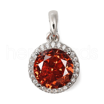 925 Sterling Silver Pave Cubic Zirconia Pendants STER-C015-01C-01-1