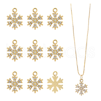 DICOSMETIC 40Pcs Christmas UV Plating Alloy Crystal Rhinestone Pendants ALRI-DC0001-08-1