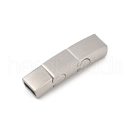 304 Stainless Steel Snap Lock Clasps STAS-U055-02B-P-1