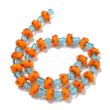 Handmade Lampwork Beads Strands LAMP-N025-03B-1