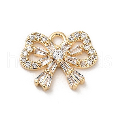 Brass Micro Pave Cubic Zirconia Pendants KK-P301-03B-G-1