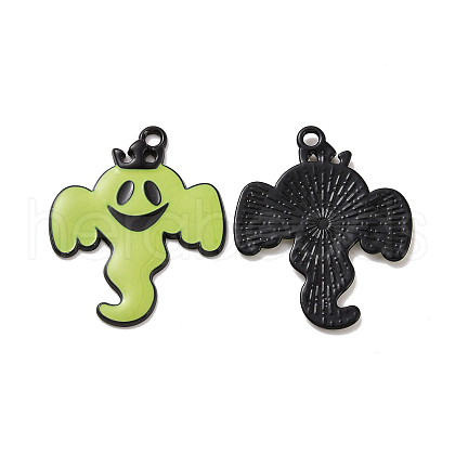 Halloween Theme Rack Plating Alloy Enamel Pendants PALLOY-O109-44EB-1