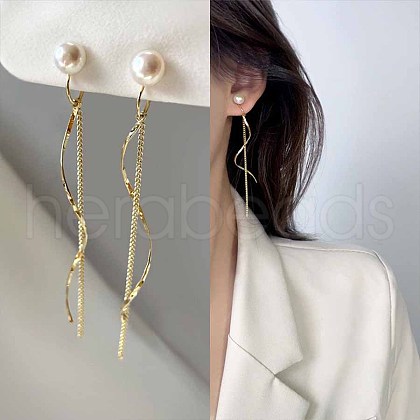 Mother's Day Jewellery Pearl Clip-on Earrings Tassel Earrings Vintage Ear Cuff Luxury Retro Jewelry YG6221-6-1