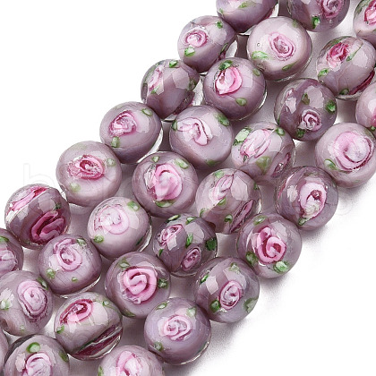 Handmade Lampwork Beads Strands LAMP-N021-45E-1