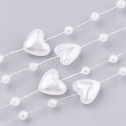 ABS Plastic Imitation Pearl Beaded Trim Garland Strand AJEW-S071-02D-1