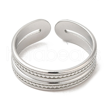 Non-Tarnish 304 Stainless Steel Open Cuff Rings RJEW-K245-86P-1