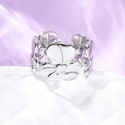 304 Stainless Steel Cuff Rings RJEW-D306-25P-1
