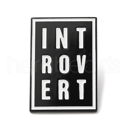 Word Introvert Enamel Pin JEWB-H010-04EB-02-1