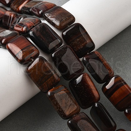 Dyed Natural Red Tiger Eye Beads Strands G-S386-A15-1