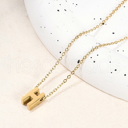 Ion Plating(IP) 304 Stainless Steel Pendant Necklaces NJEW-R050-01G-08-1