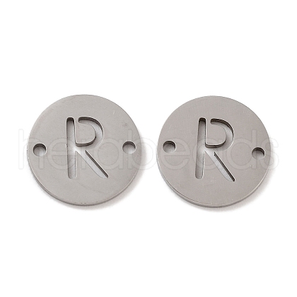 Non-Tarnish 201 Stainless Steel Hollow Flat Round Links FIND-R149-03R-P-1