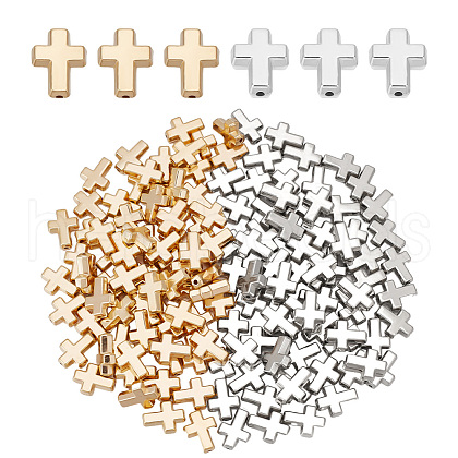 HOBBIESAY 140Pcs 2 Colors CCB Plastic Beads CCB-HY0001-14-1