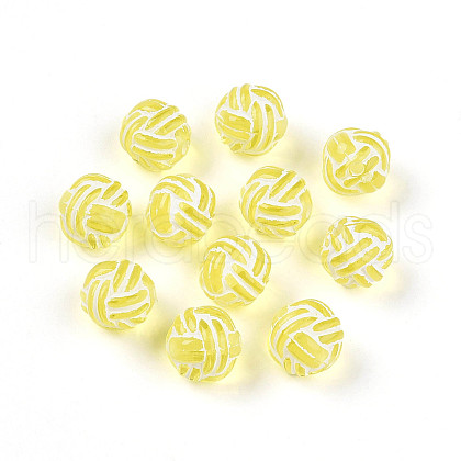 Transparent Acrylic Beads TACR-T028-51-1