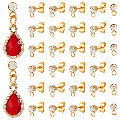 Unicraftale 20Pcs 304 Stainless Steel Stud Earrings Findings STAS-UN0059-11-1