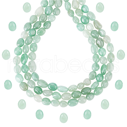 SUPERFINDINGS 3 Strands Natural Green Aventurine Nuggets Beads Strands G-FH0001-50-1