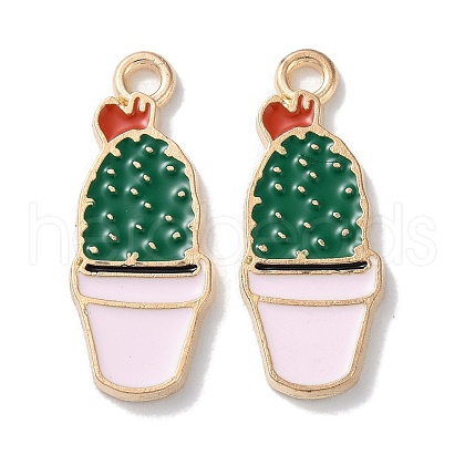 Alloy Enamel Pendants ENAM-O001-04C-G-1