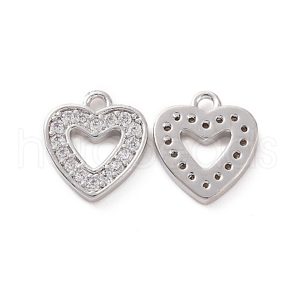 Brass Micro Pave Cubic Zirconia Charm KK-E068-VF183-1