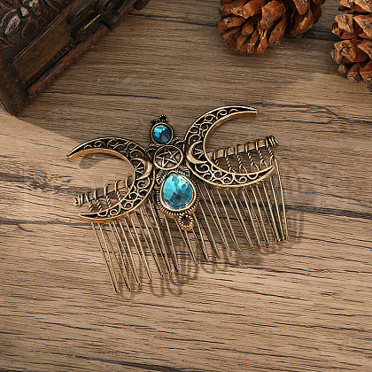 Alloy Hair Combs PW-WG6149E-02-1