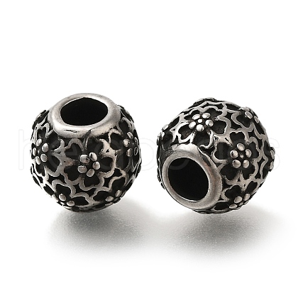 304 Stainless Steel European Beads STAS-D191-07C-AS-1