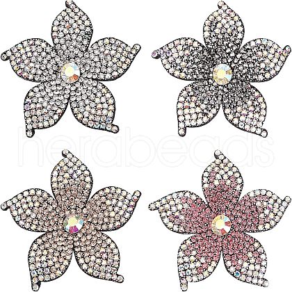 SUPERFINDINGS 4Pcs 4 Color Imitation Leather Cloth Iron on/Sew on Patches DIY-FH0003-99-1