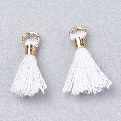 Polycotton(Polyester Cotton) Tassel Pendant Decorations FIND-S275-32G-1