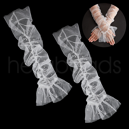 Nylon Detachable Mesh Puff Sleeves AJEW-WH0270-351-1