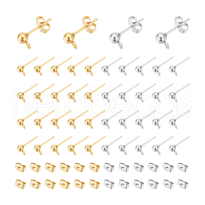 Unicraftale 304 Stainless Steel Stud Earring Findings STAS-UN0015-38-1