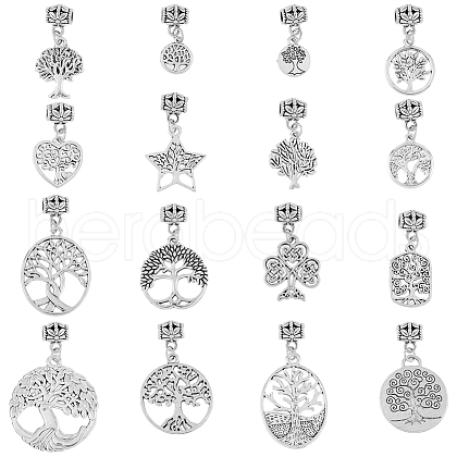 32Pcs Tibetan Style Alloy Pendants PALLOY-PH01355-1