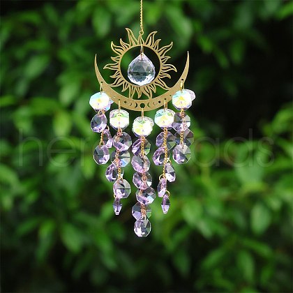 Brass Moon Sun Hanging Ornaments PW-WGE229B-01-1