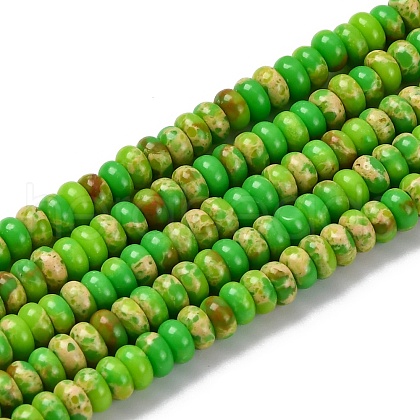 Synthetic Imperial Jasper Dyed Beads Strands G-K343-C39-02-1