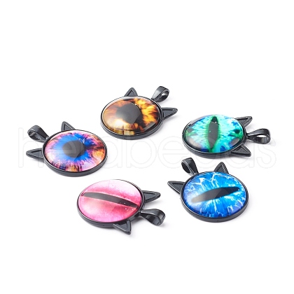 Handmade Glass Pendants PALLOY-JF00798-1