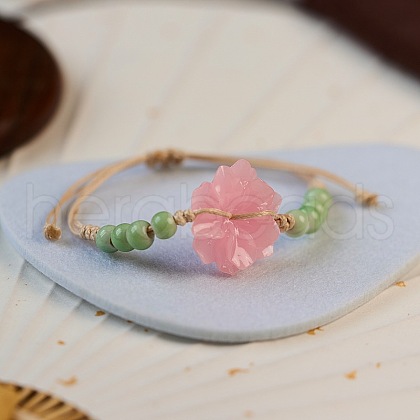 Ceramic Round Beads Braided Beads Bracelets WG31ACA-03-1