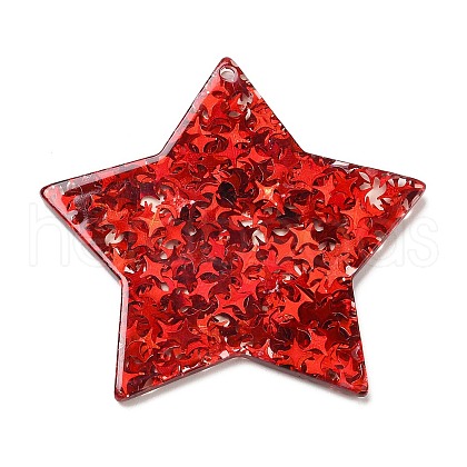 Acrylic with Paillettes Pendants MACR-M028-04A-1