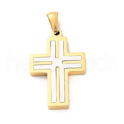 304 Stainless Steel Pendants STAS-L286-12GP-1