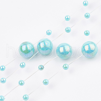 ABS Plastic Imitation Pearl Beaded Trim Garland Strand AJEW-S071-01A-1