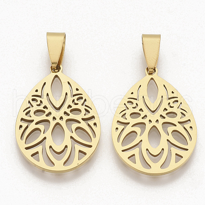201 Stainless Steel Pendants STAS-N089-01G-1