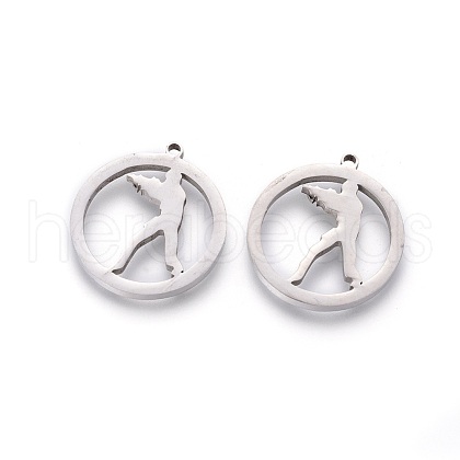 Non-Tarnish 201 Stainless Steel Pendants STAS-F231-071P-1