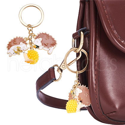 Alloy Enamel & Resin Keychain KEYC-TAC00016-1