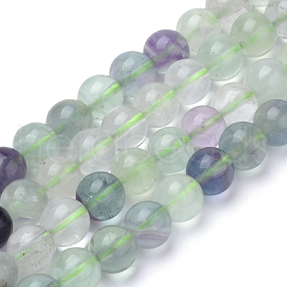 Natural Fluorite Beads Strands G-S150-38-10mm-1