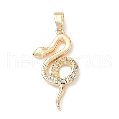 Brass Micro Pave Cubic Zirconia Pendants KK-Q037-01A-G-1