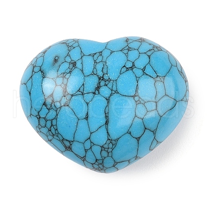 Mother's Day Gifts Synthetic Turquoise Love Heart Stone G-I367-03F-1