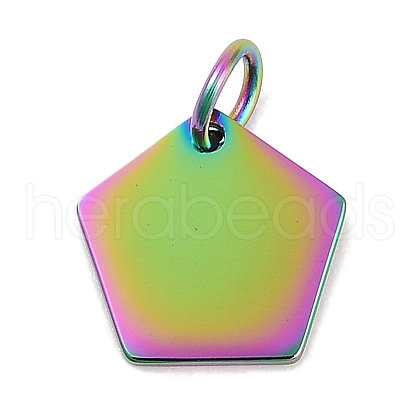 Ion Plating(IP) 304 Stainless Steel Stamping Blank Tag Charms STAS-I311-23RC-1