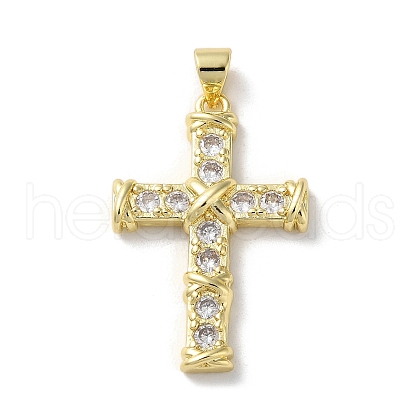 Brass Micro Pave Cubic Zirconia Pendants KK-A212-07D-G-1