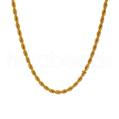 Stainless Steel Rope Chains Necklaces for Women PW-WG8237B-02-1