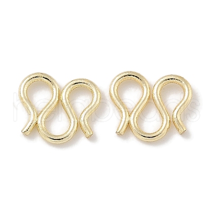 Brass S-Hook Clasps KK-P284-12G-02-1