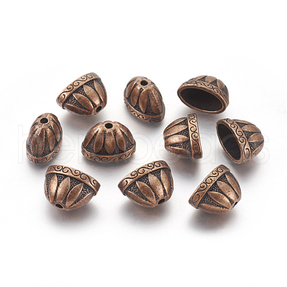 Tibetan Style Alloy Bead Cones TIBE-976-R-FF-1